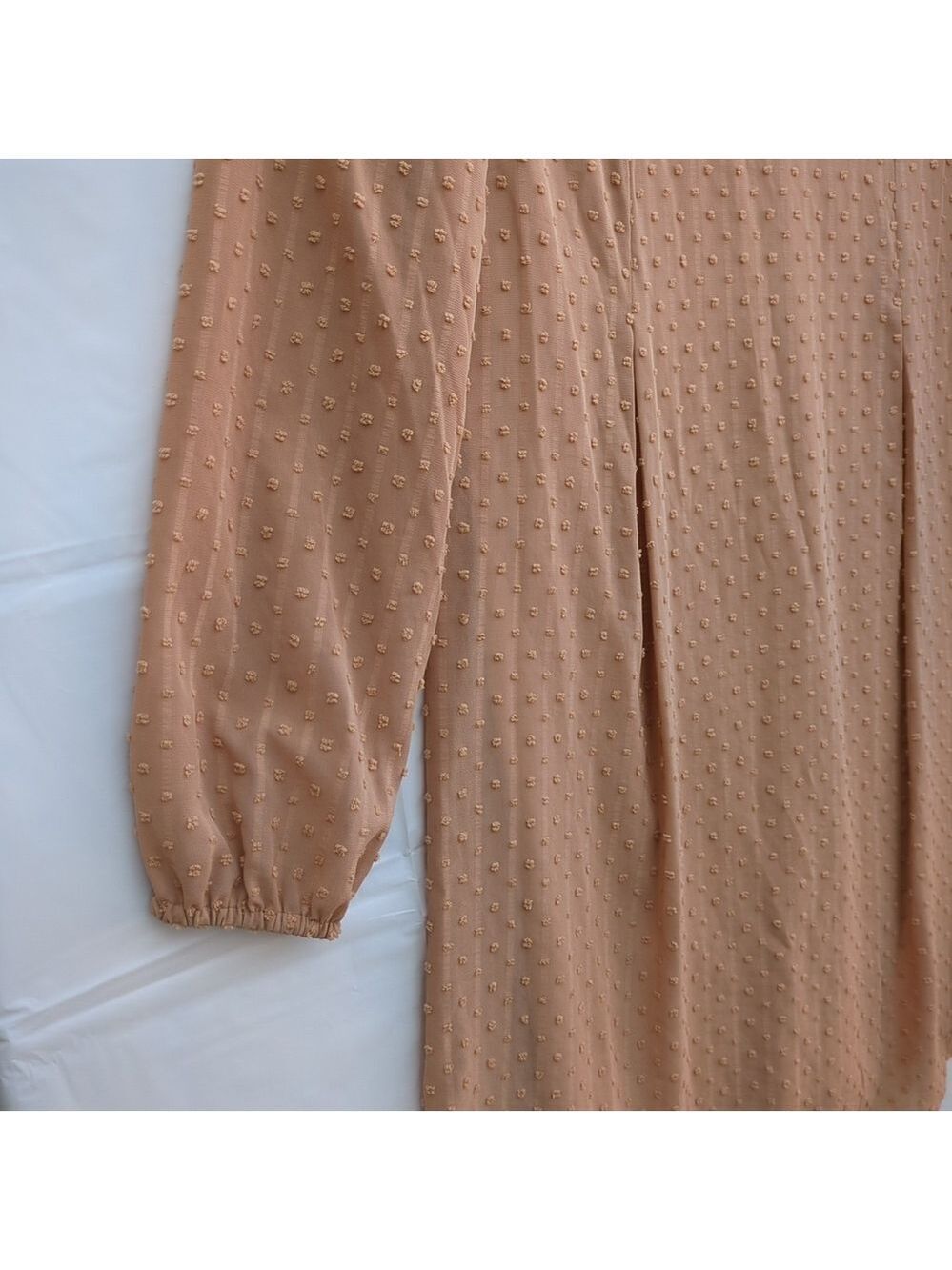 INC Shift Dress Beige V-Neck Long Sleeve Lined, Small, Oversized. - Picture 3 of 14